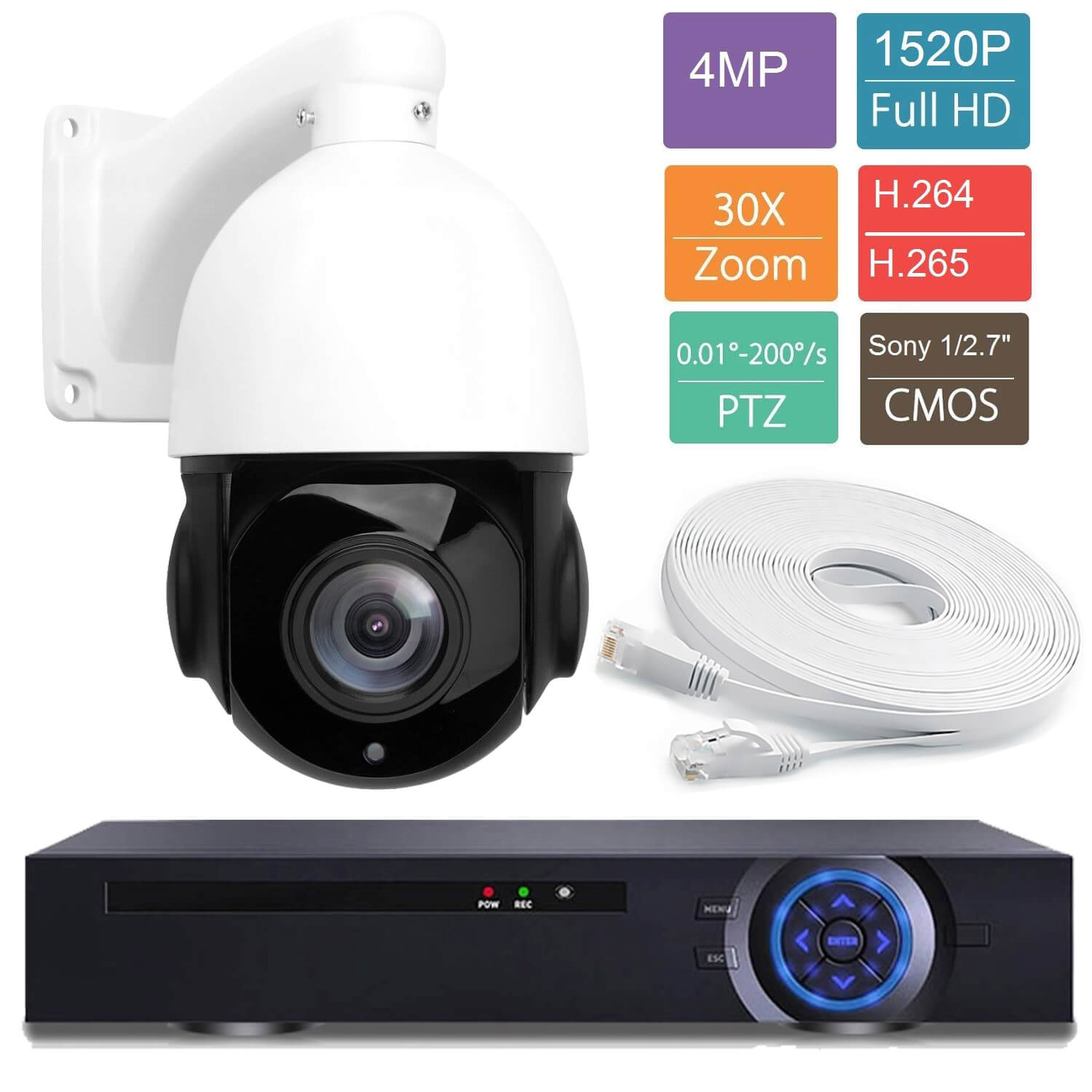POE Sony 4.5/'/' 30X Zoom 1080P 2MP Outdoor HD PTZ IP Speed Dome Camera Outdoor