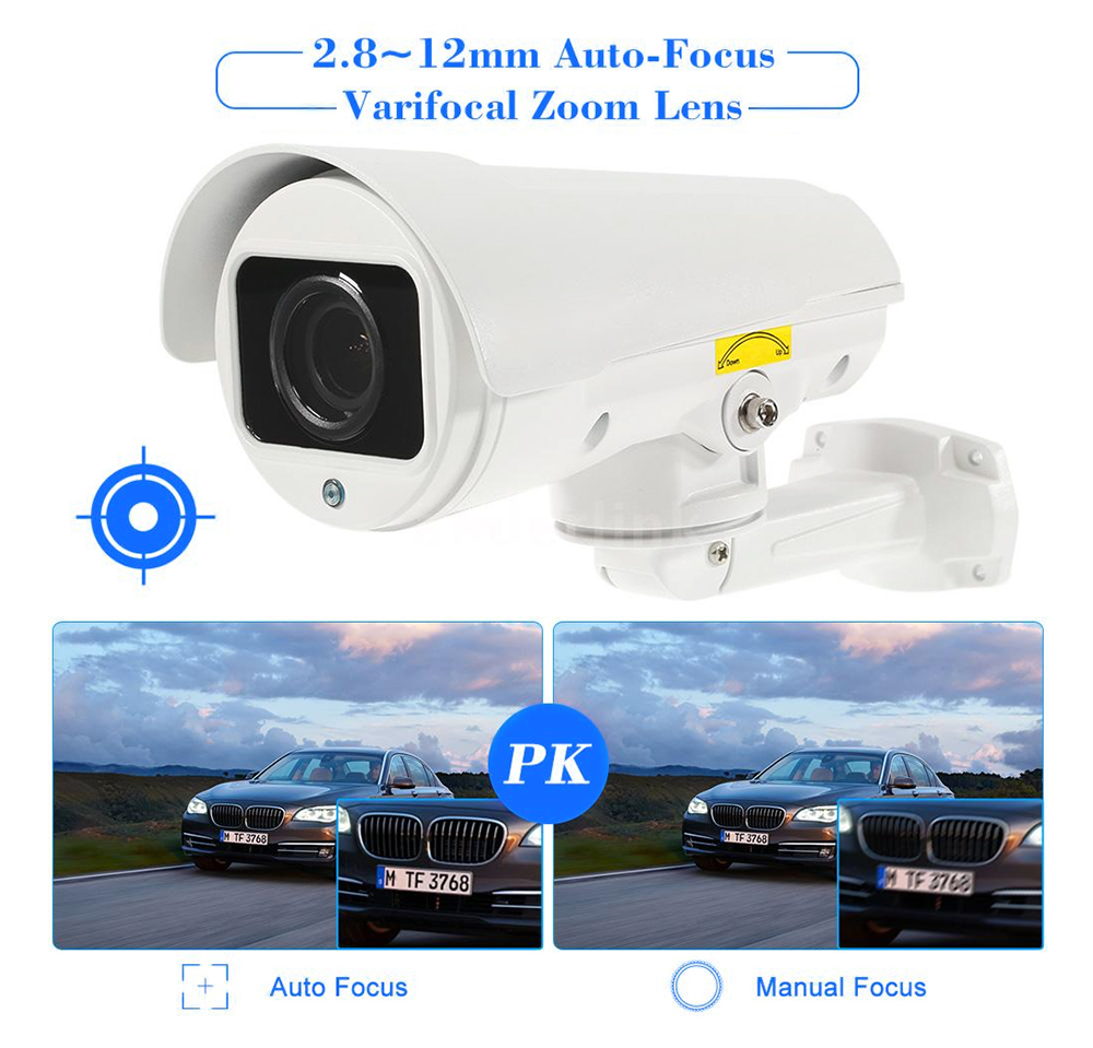 POE HD 1080p 4X Optical Zoom Network IP Camera PTZ IR Night Vision Thunder Proof
