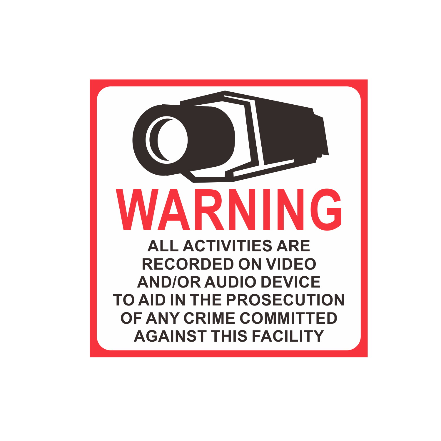 5X CCTV Video Surveillance Security Camera Alarm 24 Hour Warning