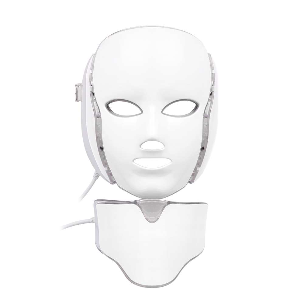 LED Photon Facial&Neck Mask Photodynamic Therapy PDT Skin Rejuvenation 7 Colors